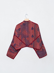 The Kaira Cropped Quilted Indigo Kantha Jacket