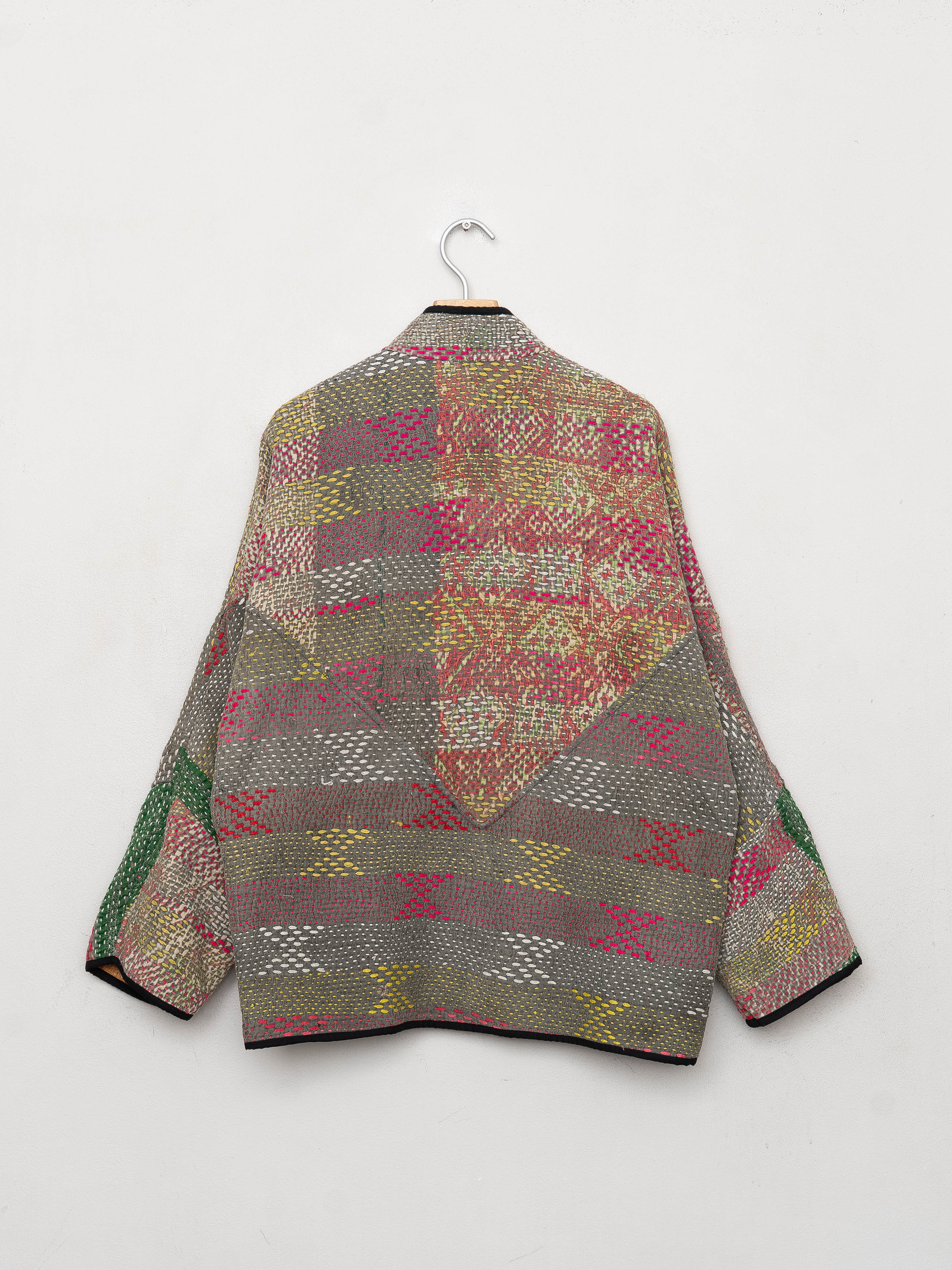 The Ladhiya Quilted Patchwork Kantha Jacket
