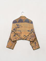 The Kaira Cropped Quilted Patchwork Kantha Jacket