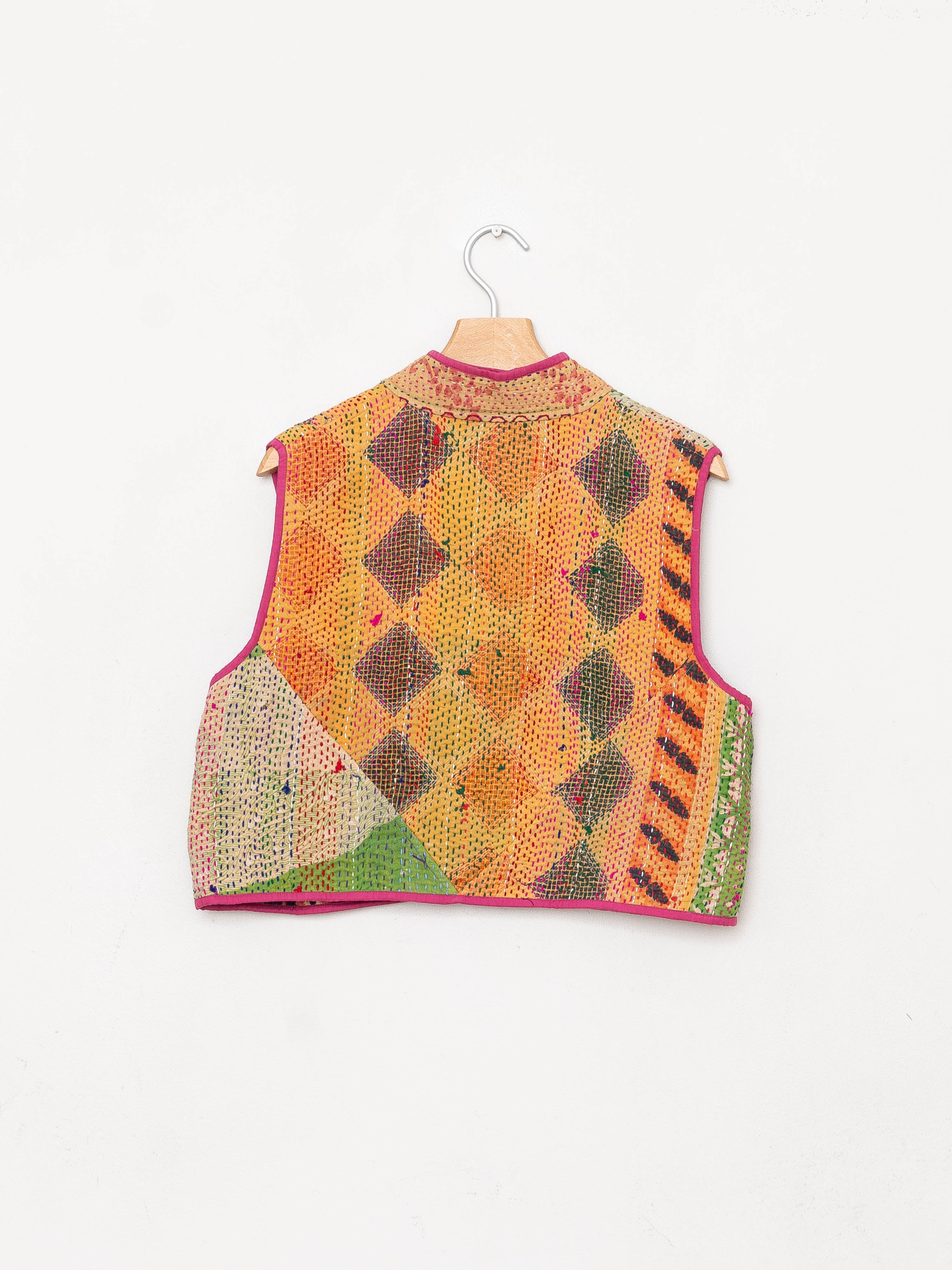 The Kaira Quilted Patchwork Kantha Vest – NAMAI