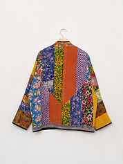 The Ladhiya Quilted Patchwork Kantha Jacket