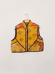 The Kaira Quilted Patchwork Kantha Vest