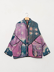 The Ladhiya Quilted Patchwork Kantha Jacket