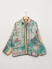 The Ladhiya Quilted Patchwork Kantha Jacket