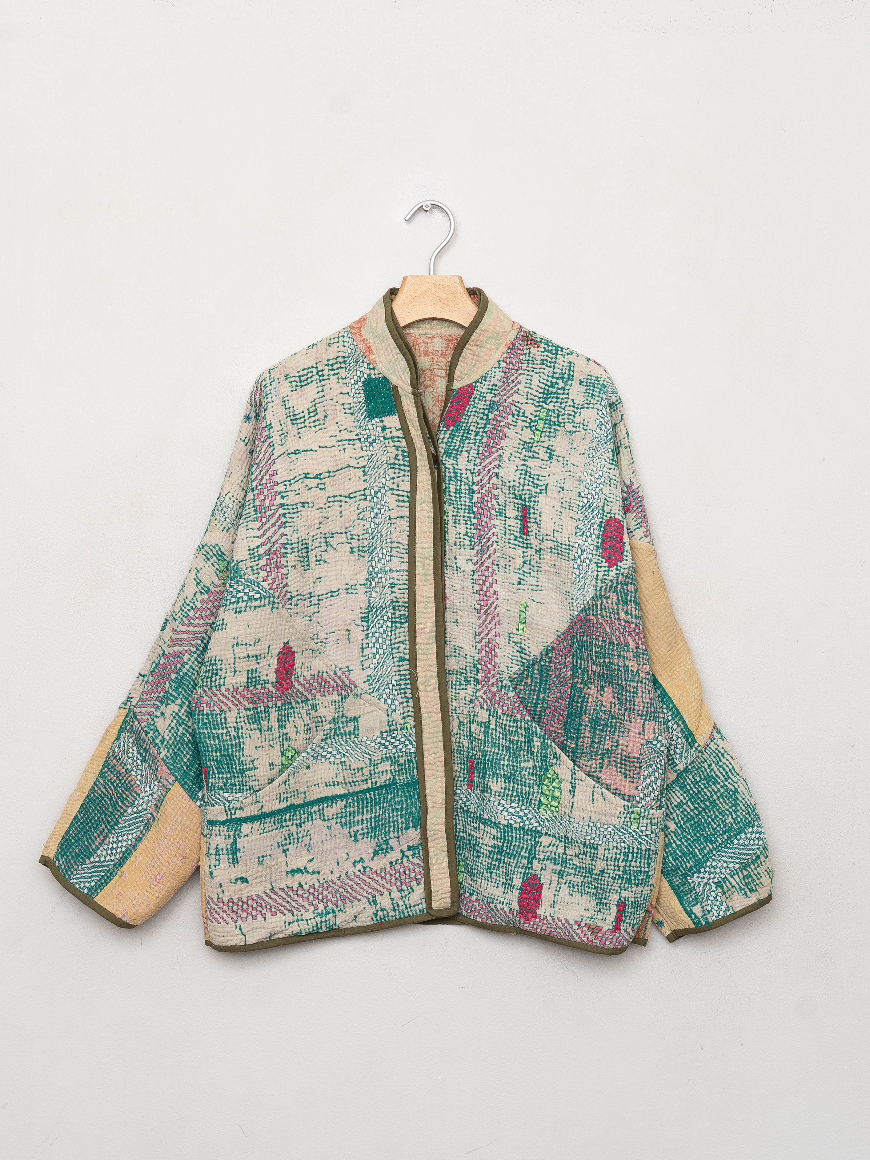 The Ladhiya Quilted Patchwork Kantha Jacket