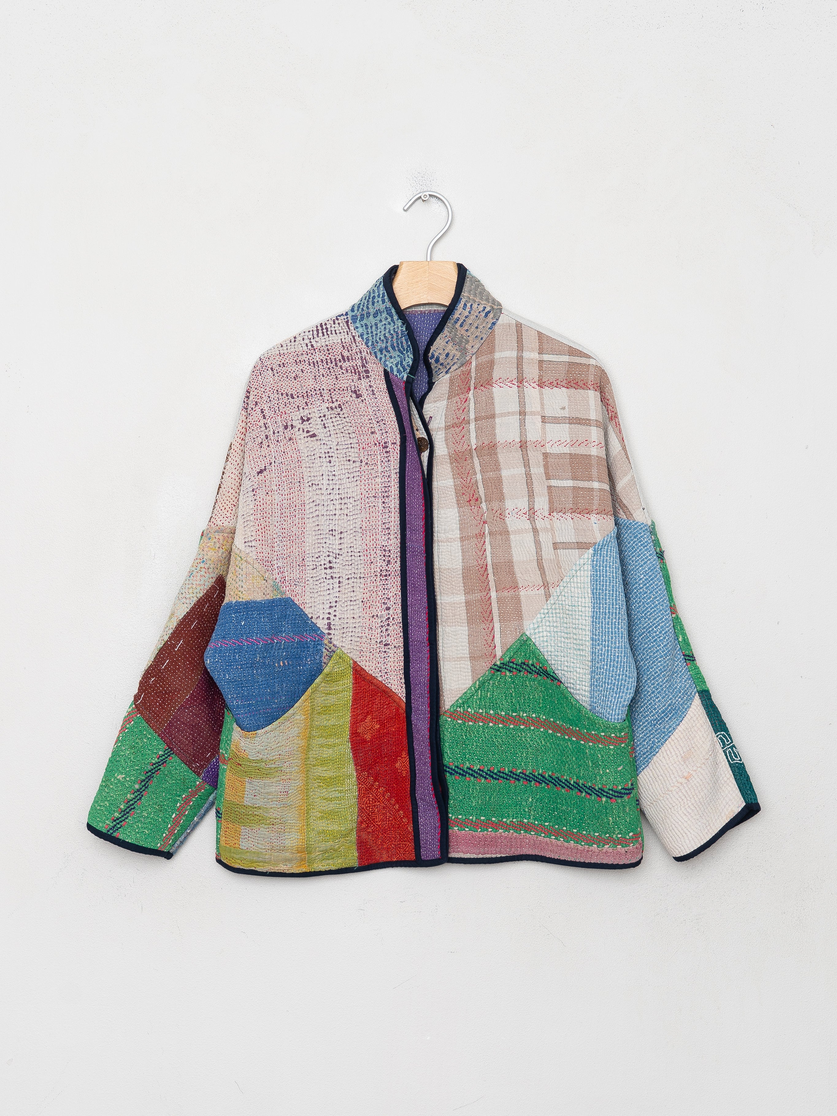 The Ladhiya Petite Quilted Patchwork Kantha Jacket