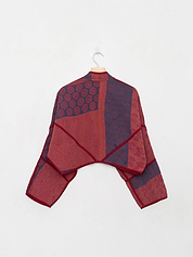 The Kaira Cropped Quilted Indigo Kantha Jacket
