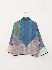 The Ladhiya Petite Quilted Patchwork Kantha Jacket