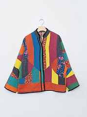 The Ladhiya Quilted Patchwork Kantha Jacket