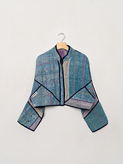 The Kaira Cropped Quilted Patchwork Kantha Jacket Wholesale