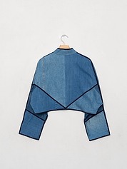 The Kaira Cropped Denim Jacket - Medium