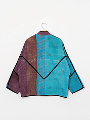 The Ladhiya Quilted Patchwork Kantha Jacket