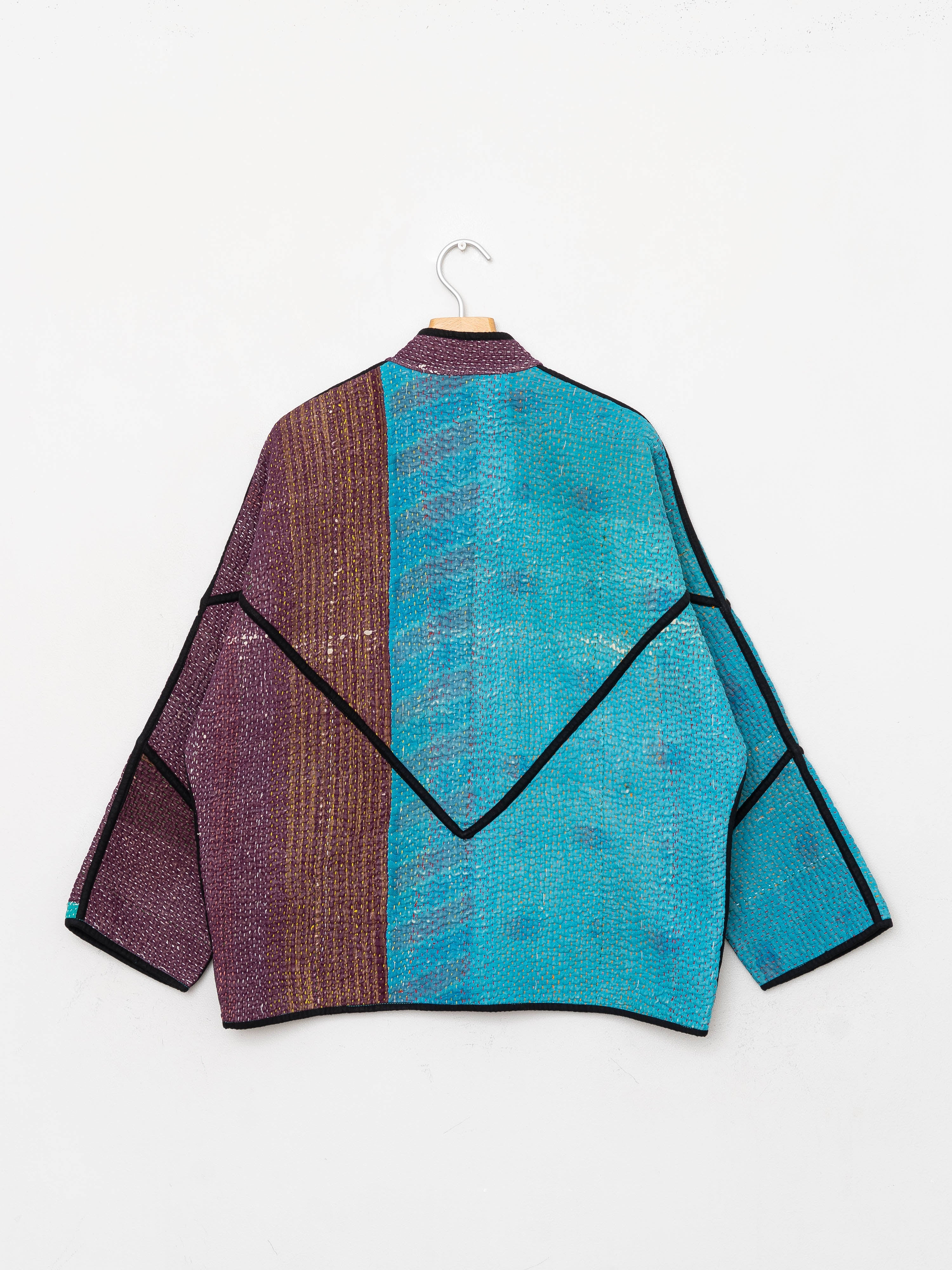 The Ladhiya Quilted Patchwork Kantha Jacket