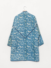The Sai Quilted Indigo Kantha Coat