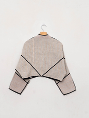 The Kaira Cropped Suzani Cut Out Kantha Jacket