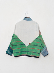 The Ladhiya Petite Quilted Patchwork Kantha Jacket