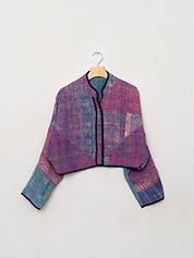 The Kaira Cropped Quilted Patchwork Kantha Jacket Wholesale