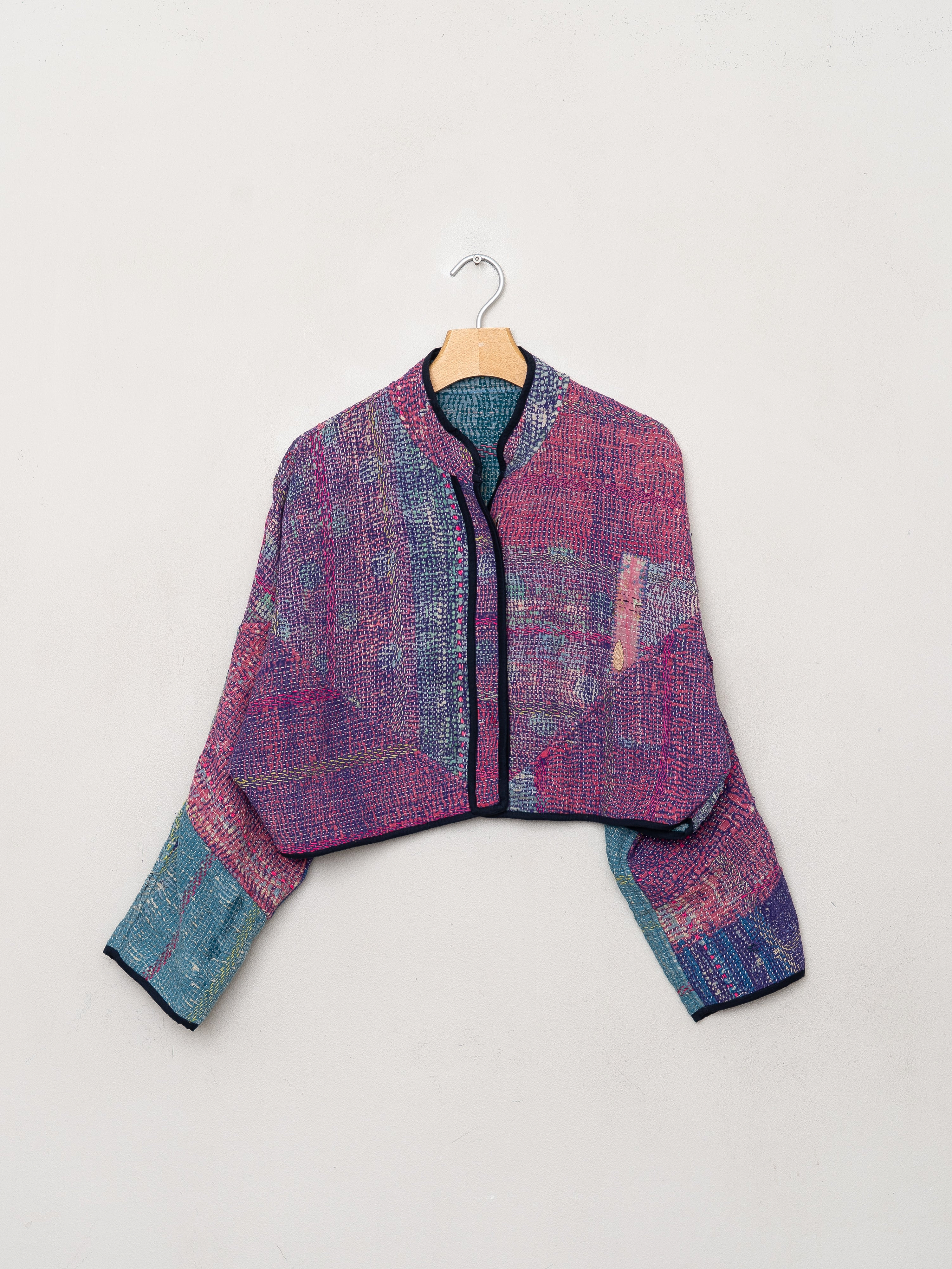 The Kaira Cropped Quilted Patchwork Kantha Jacket Wholesale
