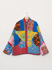 The Ladhiya Quilted Patchwork Kantha Jacket