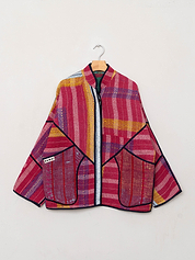 The Ladhiya Quilted Patchwork Kantha Jacket