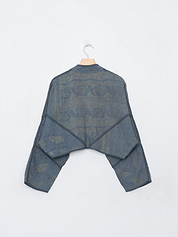 The Kaira Cropped Quilted Indigo Kantha Jacket