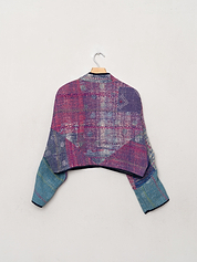 The Kaira Cropped Quilted Patchwork Kantha Jacket Wholesale