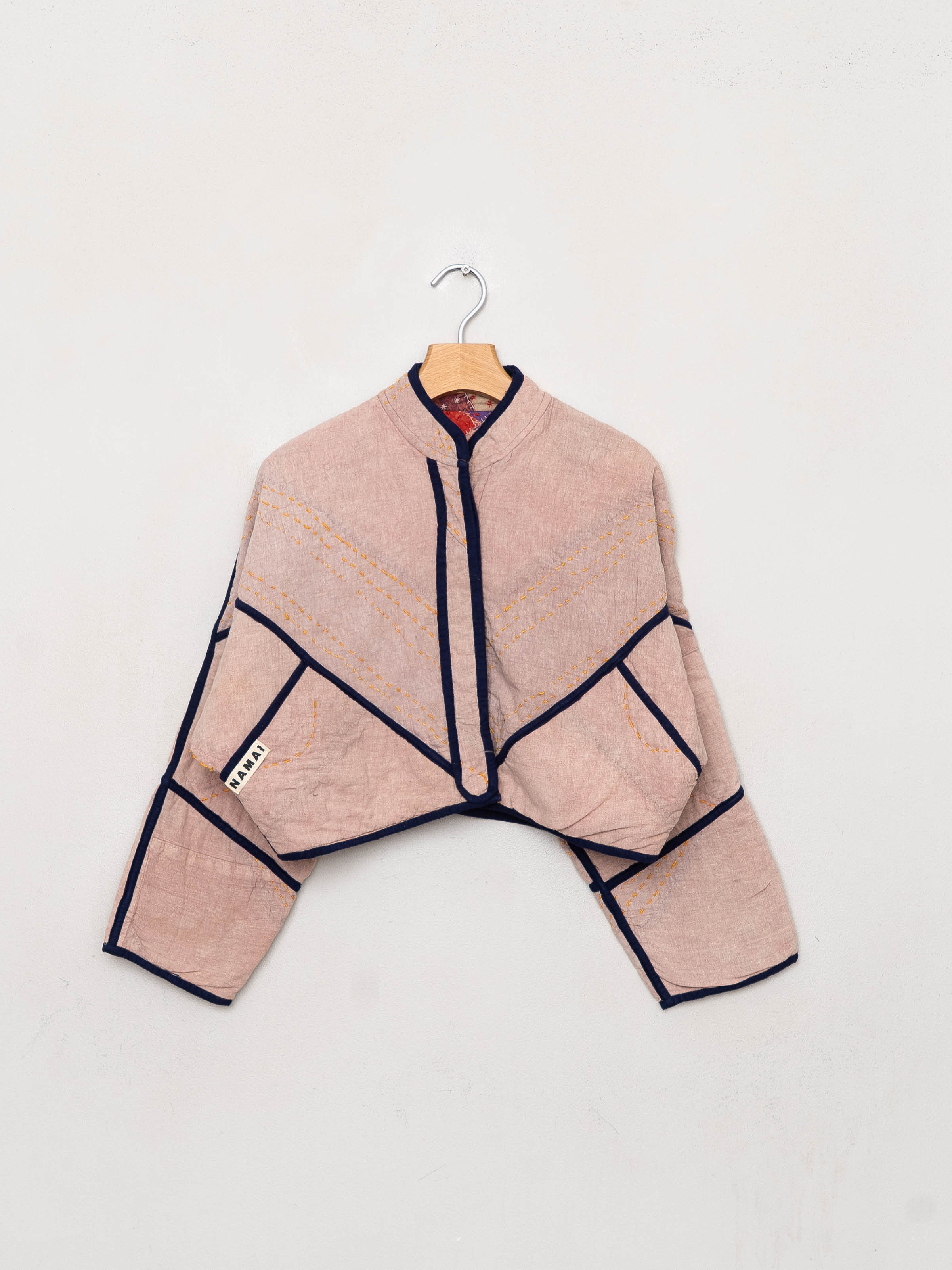 The Kaira Cropped Suzani Cut Out Kantha Jacket