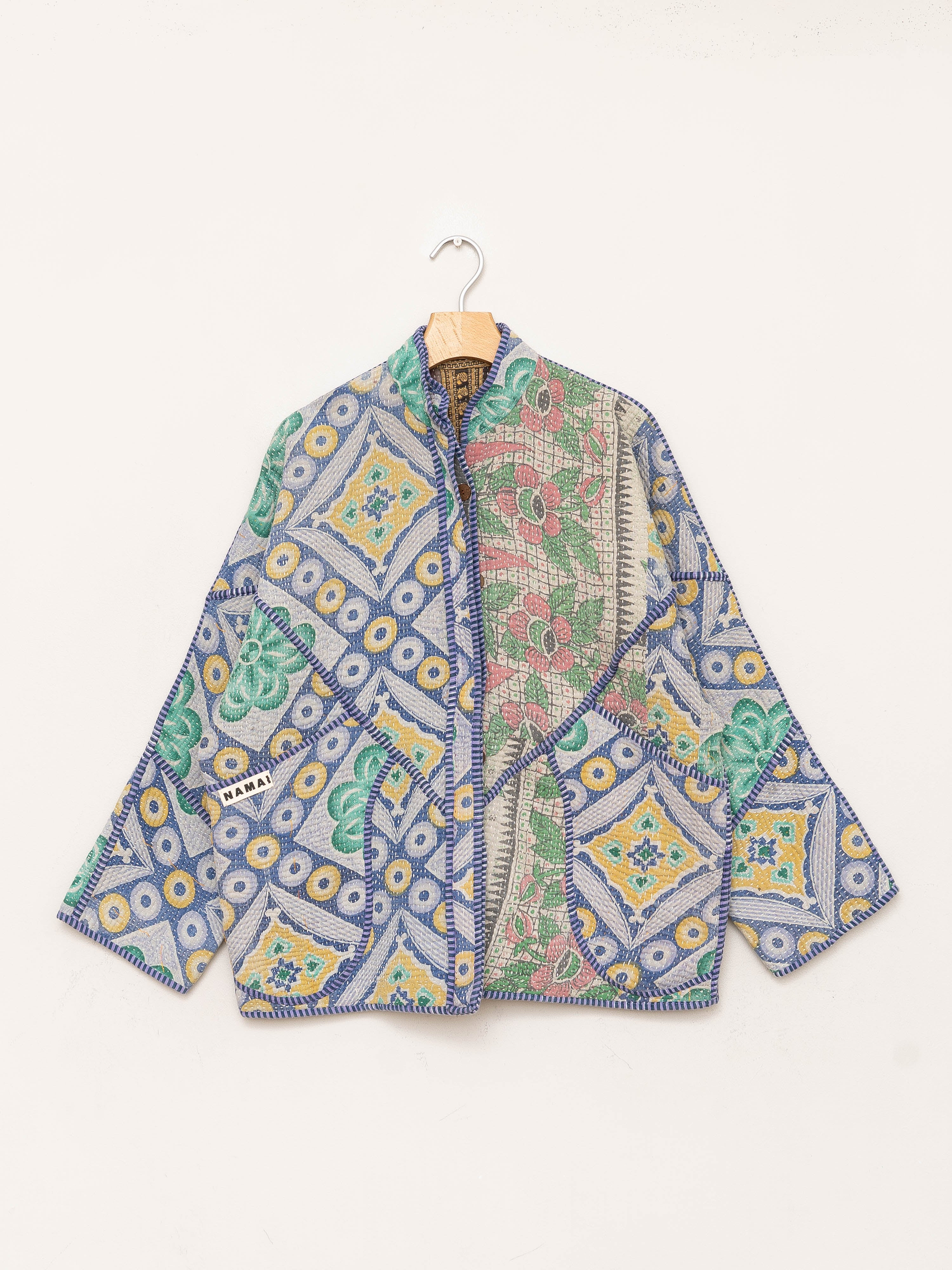 The Ladhiya Quilted Patchwork Kantha Jacket