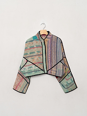 The Kaira Cropped Quilted Patchwork Kantha Jacket Wholesale