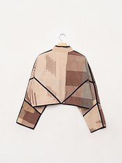 The Kaira Cropped Quilted Patchwork Kantha Jacket
