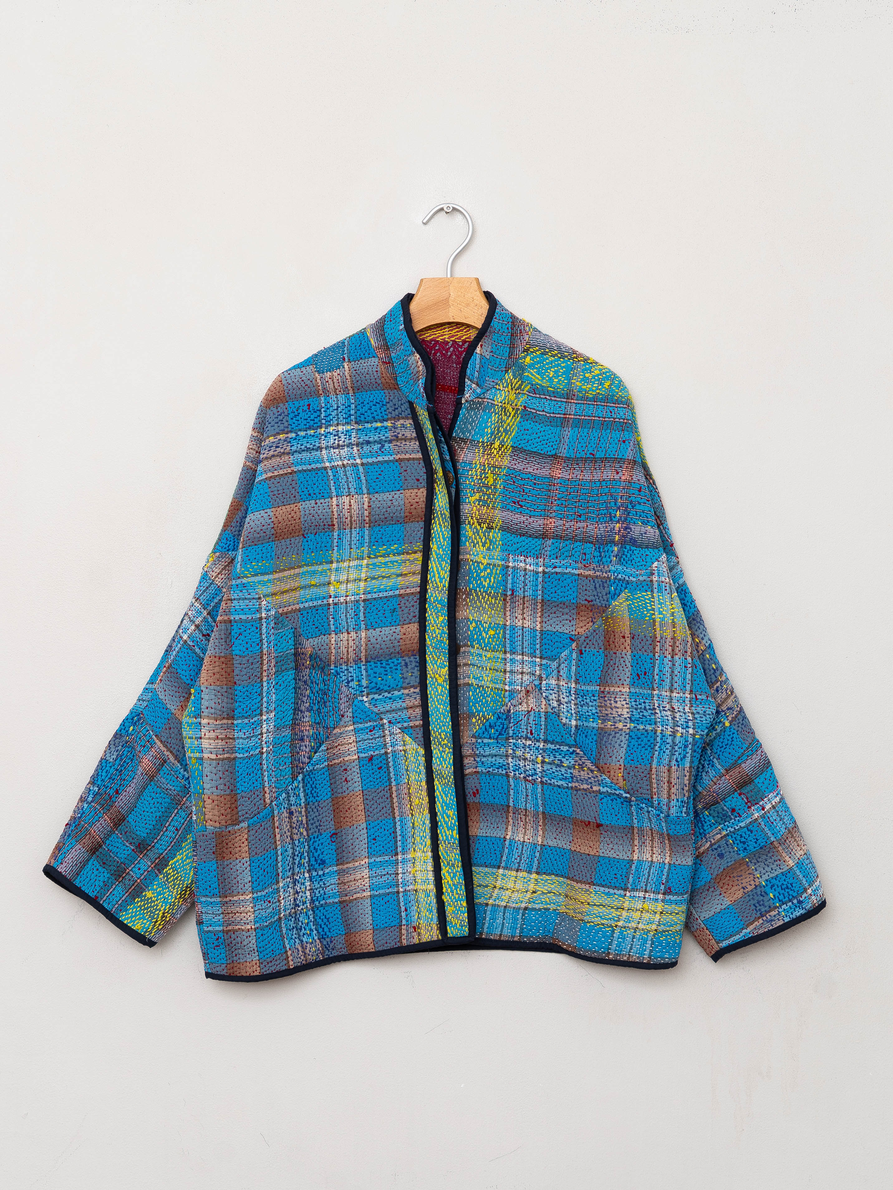 The Ladhiya Quilted Patchwork Kantha Jacket