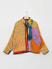 The Ladhiya Petite Quilted Patchwork Kantha Jacket