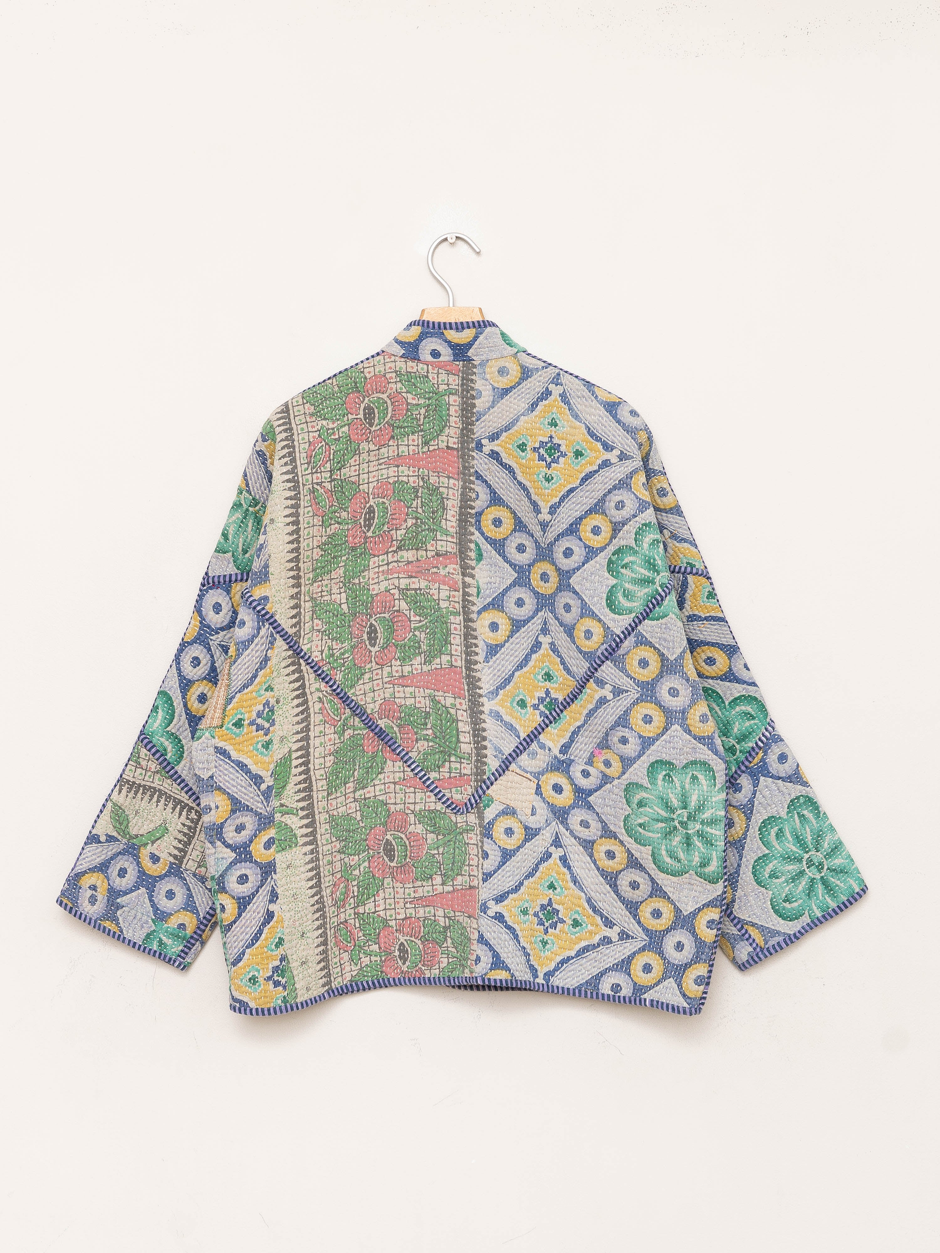 The Ladhiya Quilted Patchwork Kantha Jacket