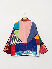 The Ladhiya Quilted Patchwork Kantha Jacket