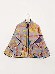 The Ladhiya Petite Quilted Patchwork Kantha Jacket