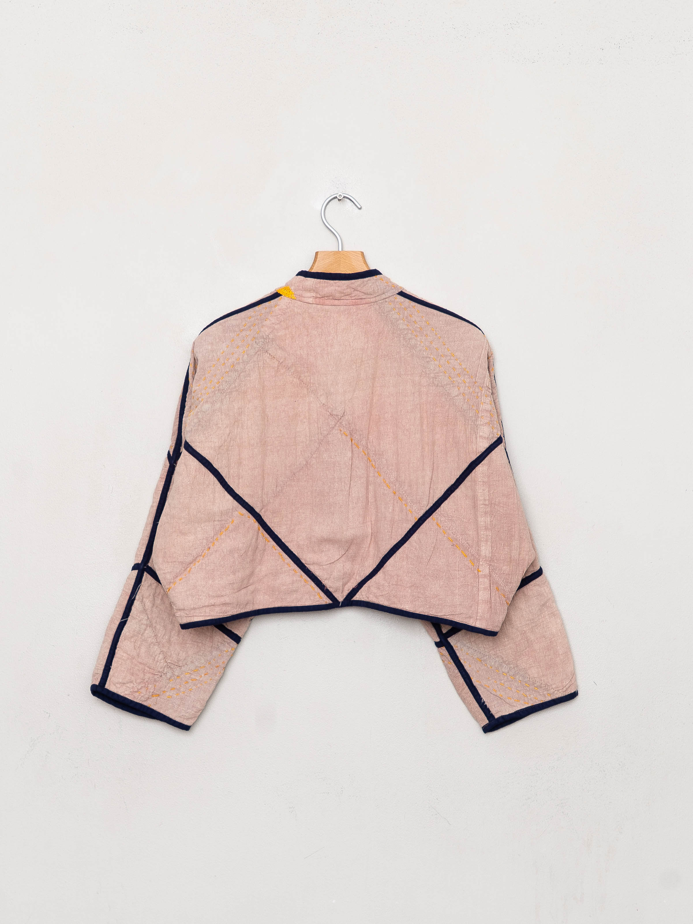 The Kaira Cropped Suzani Cut Out Kantha Jacket