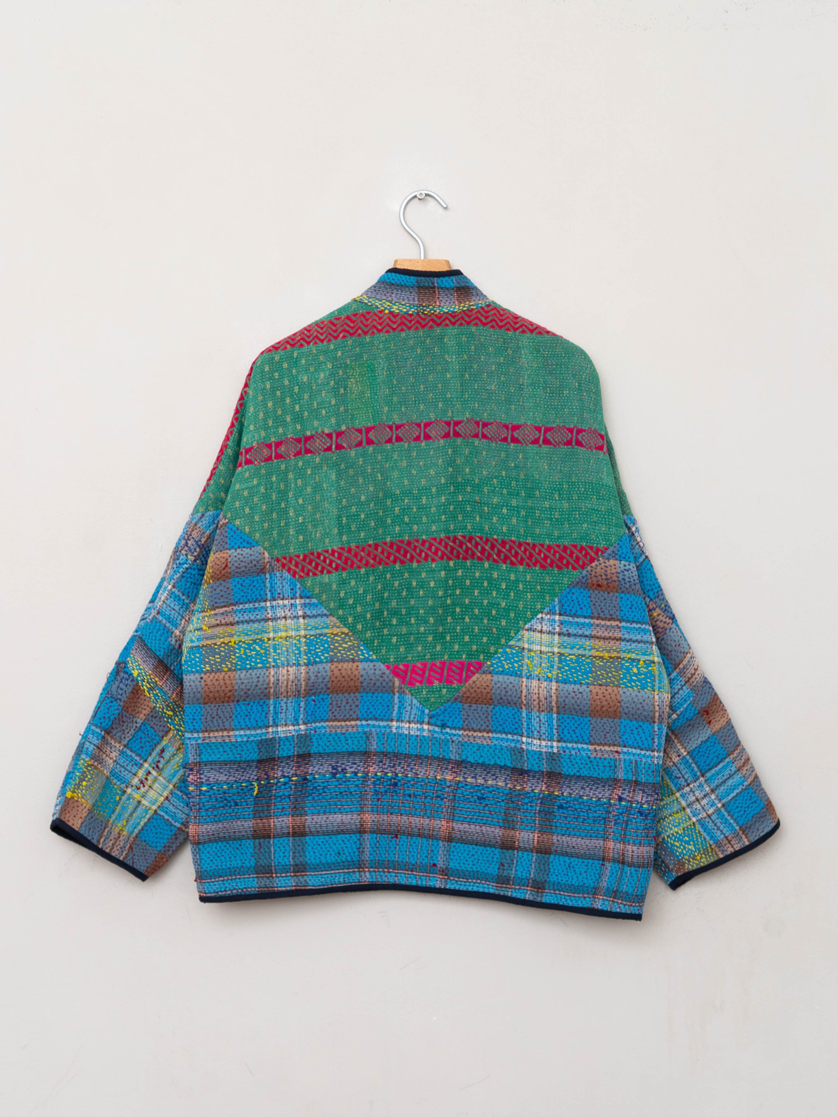 The Ladhiya Quilted Patchwork Kantha Jacket