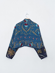 The Kaira Cropped Suzani Quilted Kantha Jacket