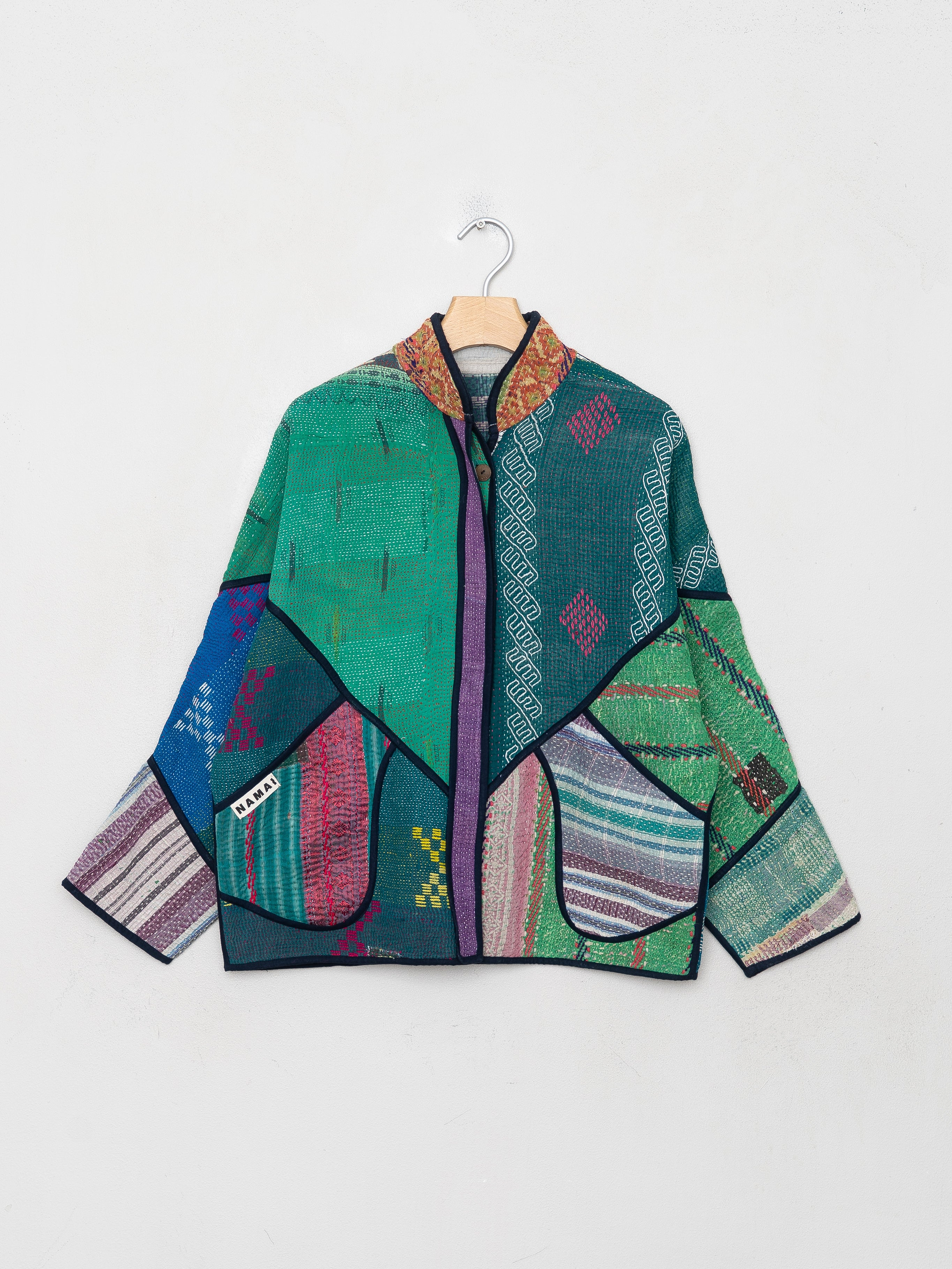 The Ladhiya Petite Quilted Patchwork Kantha Jacket