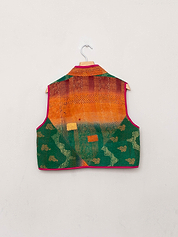 The Kaira Quilted Patchwork Kantha Vest