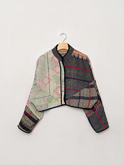 The Kaira Cropped Quilted Patchwork Kantha Jacket Wholesale