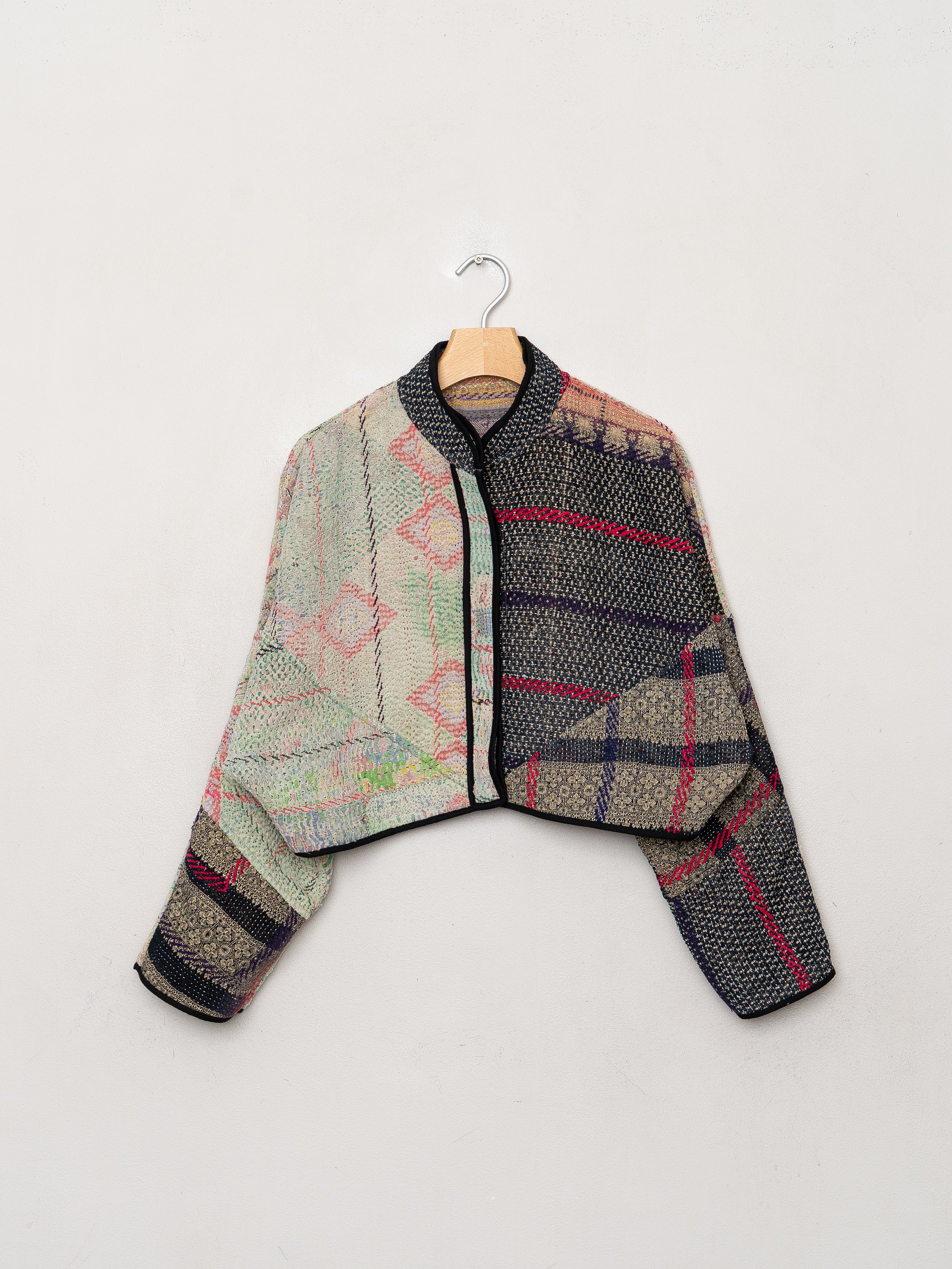 The Kaira Cropped Quilted Patchwork Kantha Jacket Wholesale