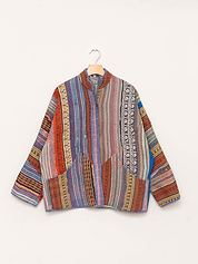 The Ladhiya Quilted Patchwork Kantha Jacket