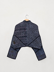 The Kaira Cropped Quilted Indigo Kantha Jacket