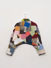 The Kaira Cropped Quilted Patchwork Kantha Jacket