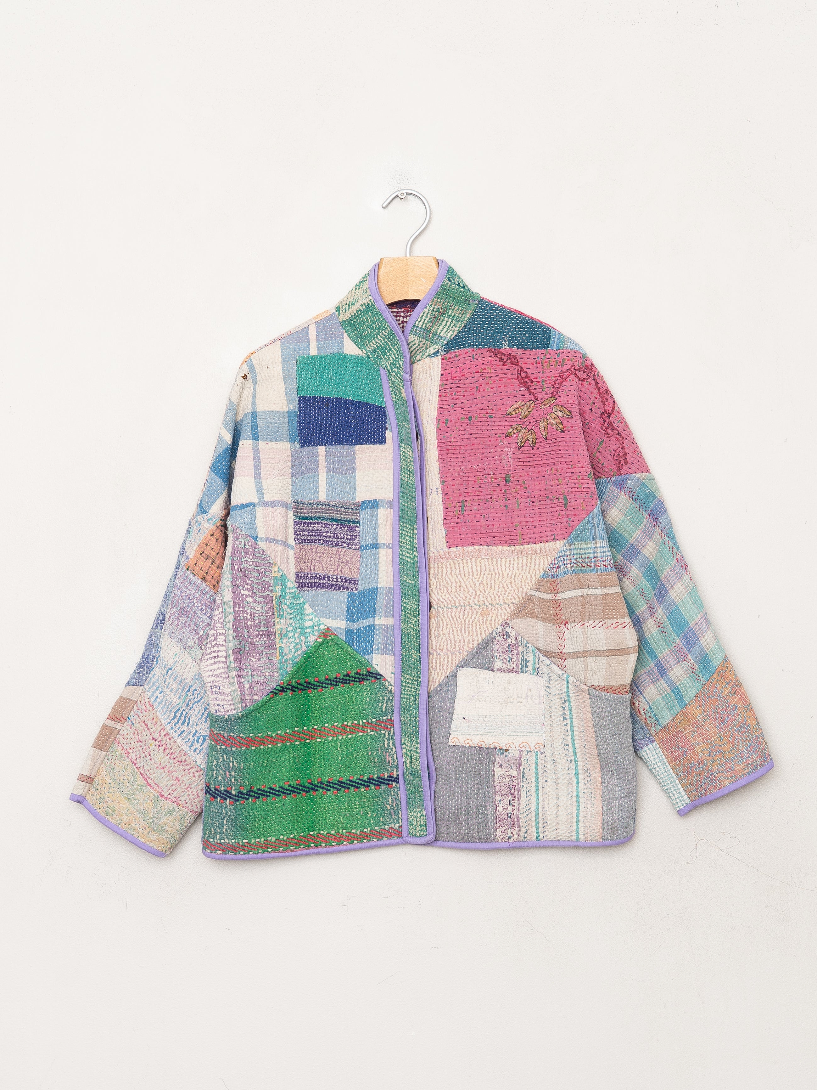 The Ladhiya Petite Quilted Patchwork Kantha Jacket