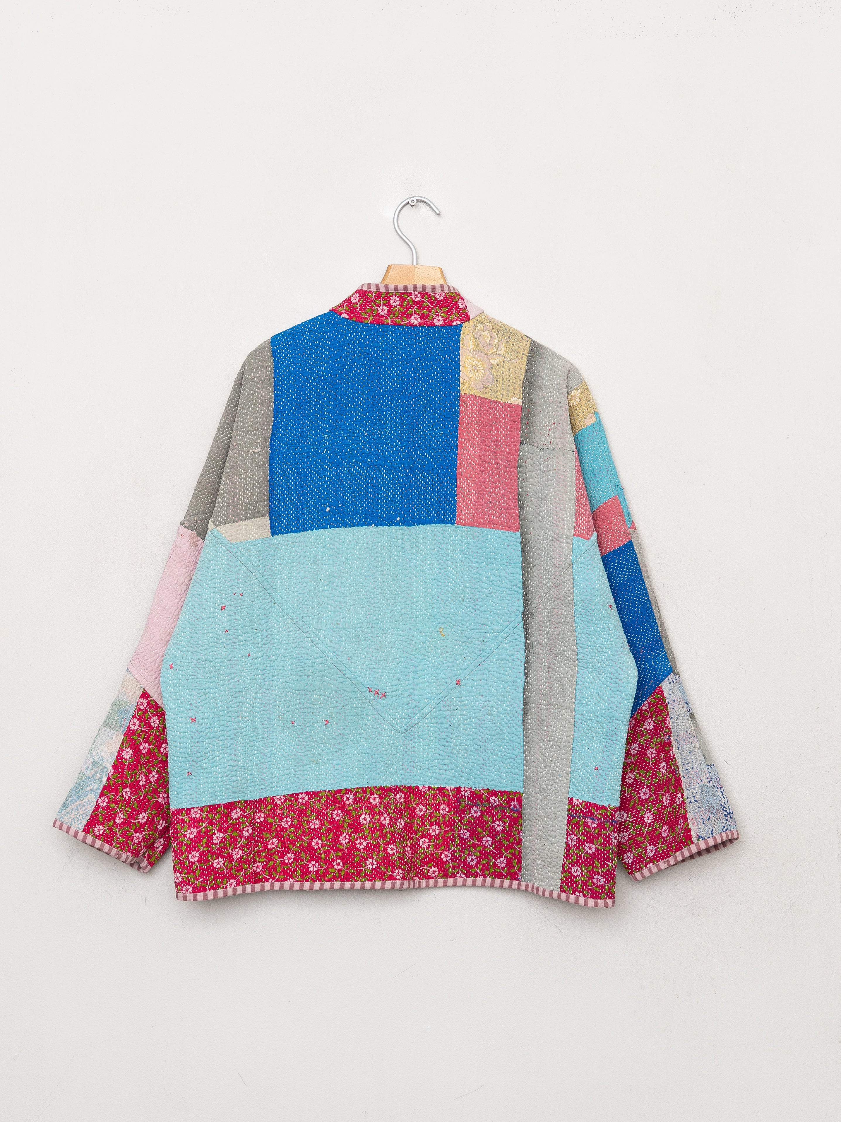 The Ladhiya Quilted Patchwork Kantha Jacket