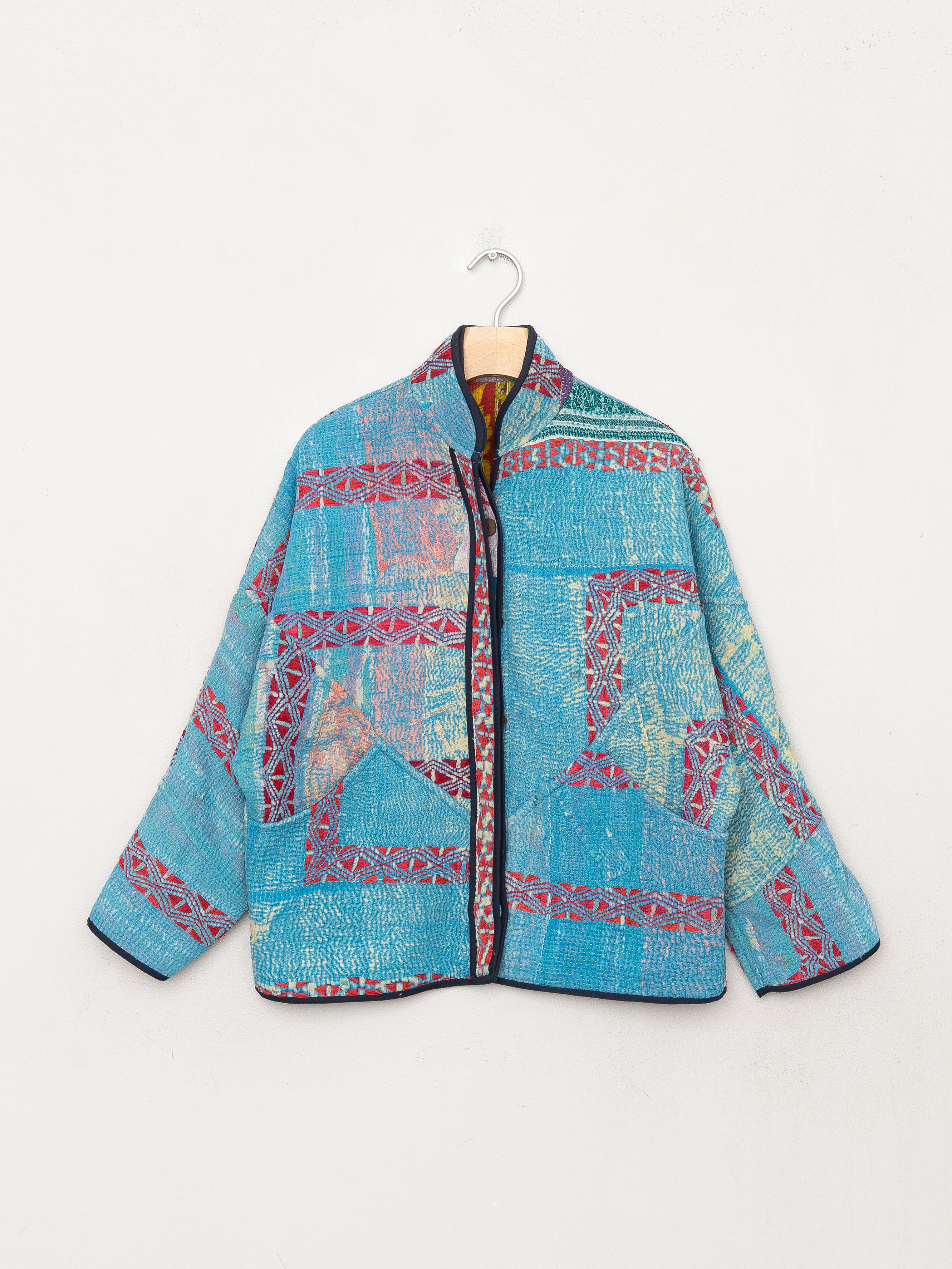 The Ladhiya Petite Quilted Patchwork Kantha Jacket