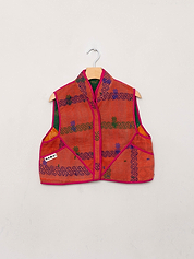 The Kaira Quilted Patchwork Kantha Vest