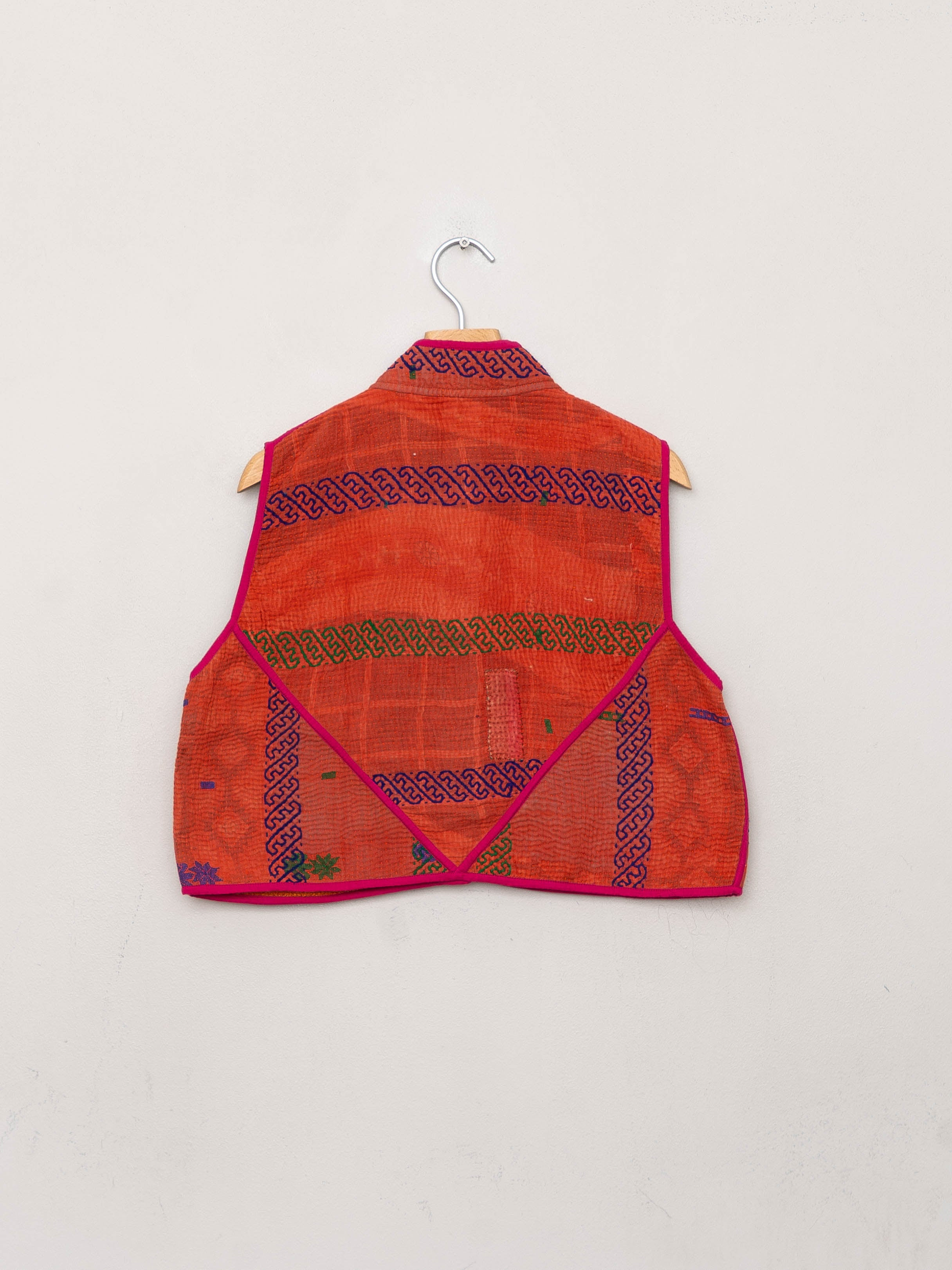 The Kaira Quilted Patchwork Kantha Vest